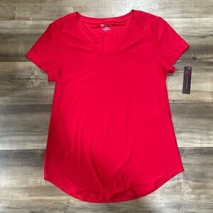 No Boundaries Red V-Neck Tee